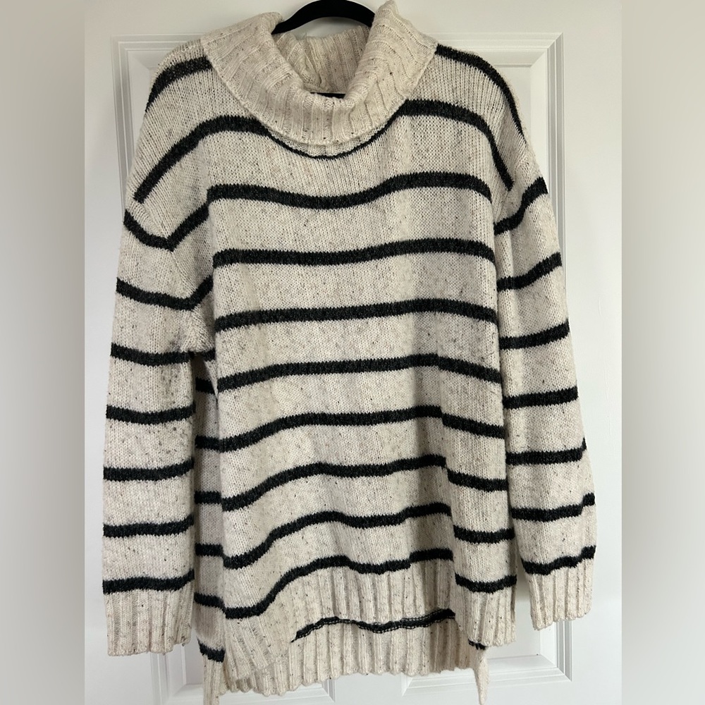 Stripped turtleneck sweater